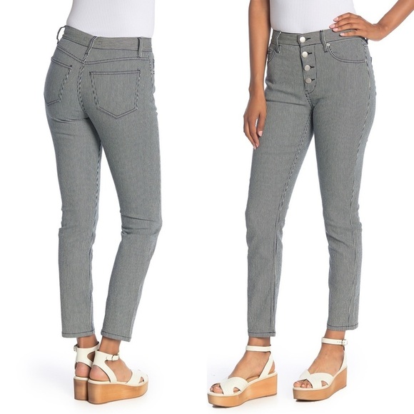 [Joie] High Waist Stripe Jeans - Picture 1 of 15